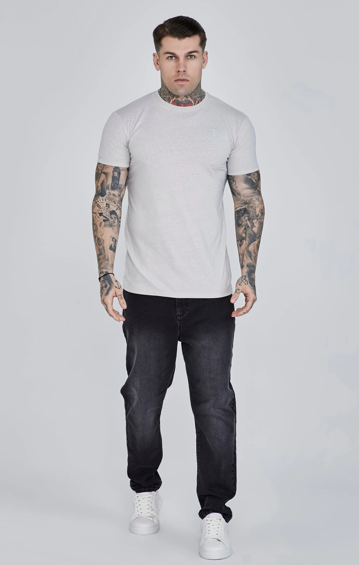 Grey Marl Marl T-Shirt sold by Siksilk product image thumbnail 2