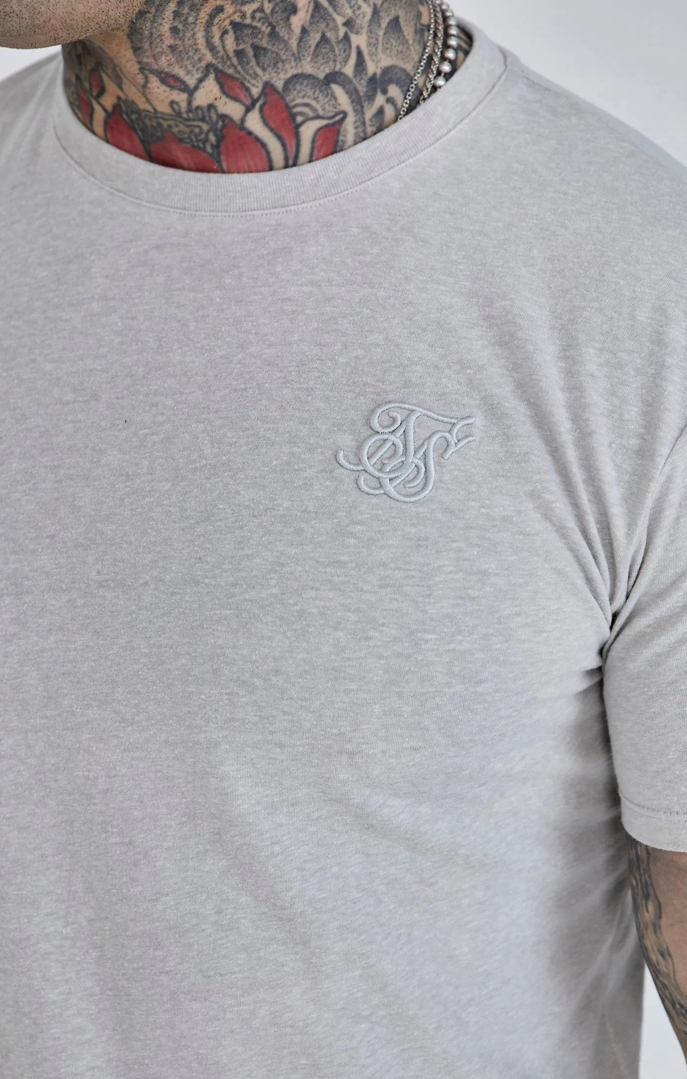 Grey Marl Marl T-Shirt sold by Siksilk product image thumbnail 3