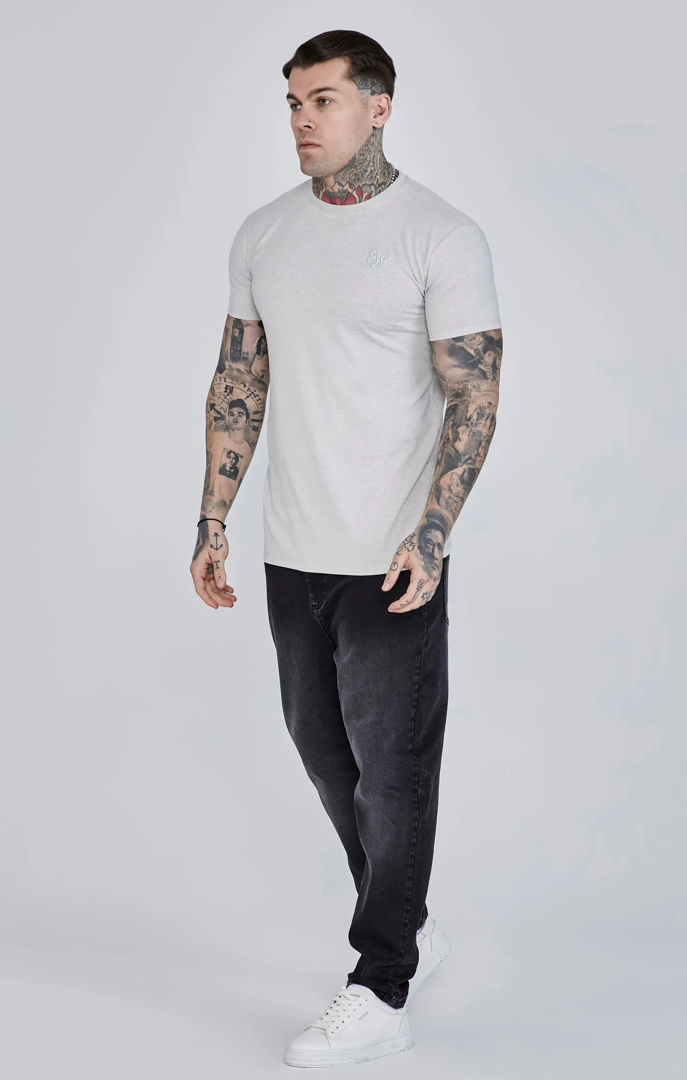Grey Marl Marl T-Shirt sold by Siksilk product image thumbnail 4