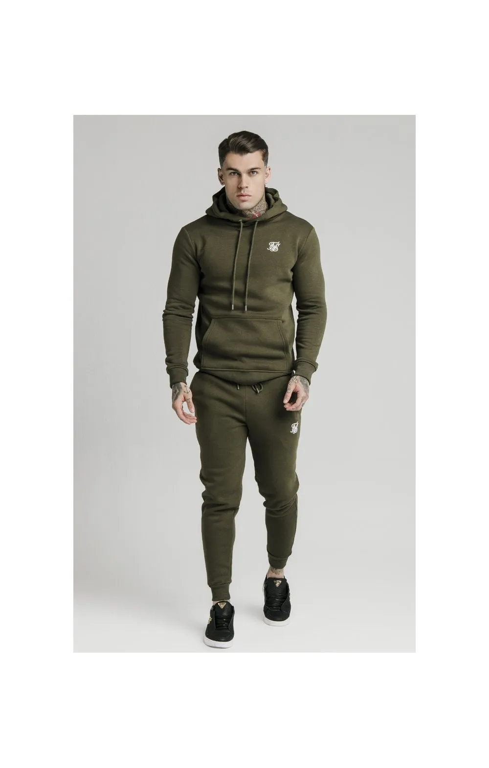 SikSilk Muscle Fit Overhead Hoodie - Khaki sold by Siksilk product image thumbnail 5
