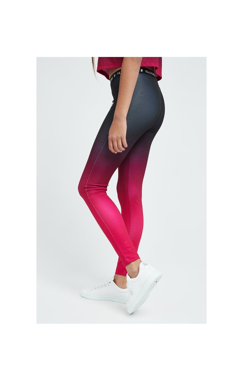 Illusive London Fade Leggings - Pink & Black sold by Siksilk product image thumbnail 2