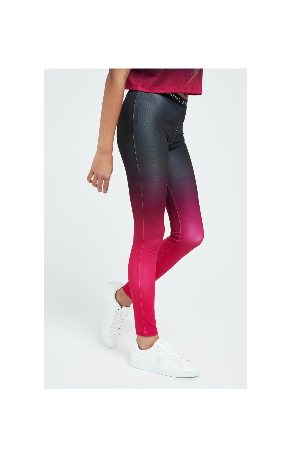 Illusive London Fade Leggings - Pink & Black sold by Siksilk product image thumbnail 3