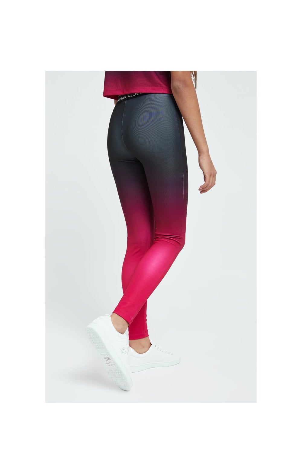 Illusive London Fade Leggings - Pink & Black sold by Siksilk product image thumbnail 4