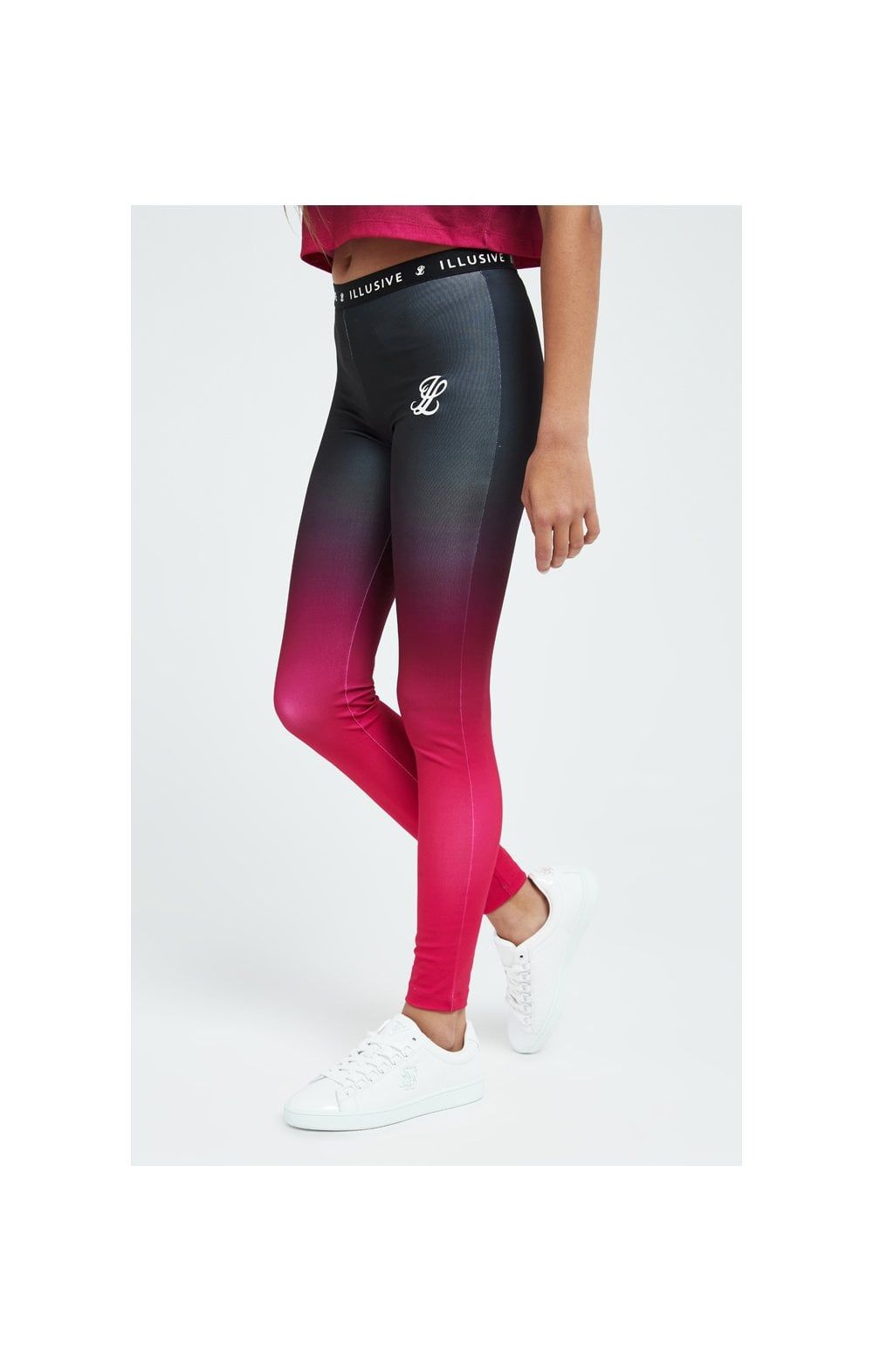 Illusive London Fade Leggings - Pink & Black sold by Siksilk