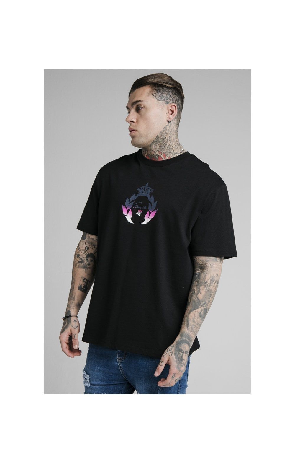 SikSilk S/S Essential Tee - Black sold by Siksilk