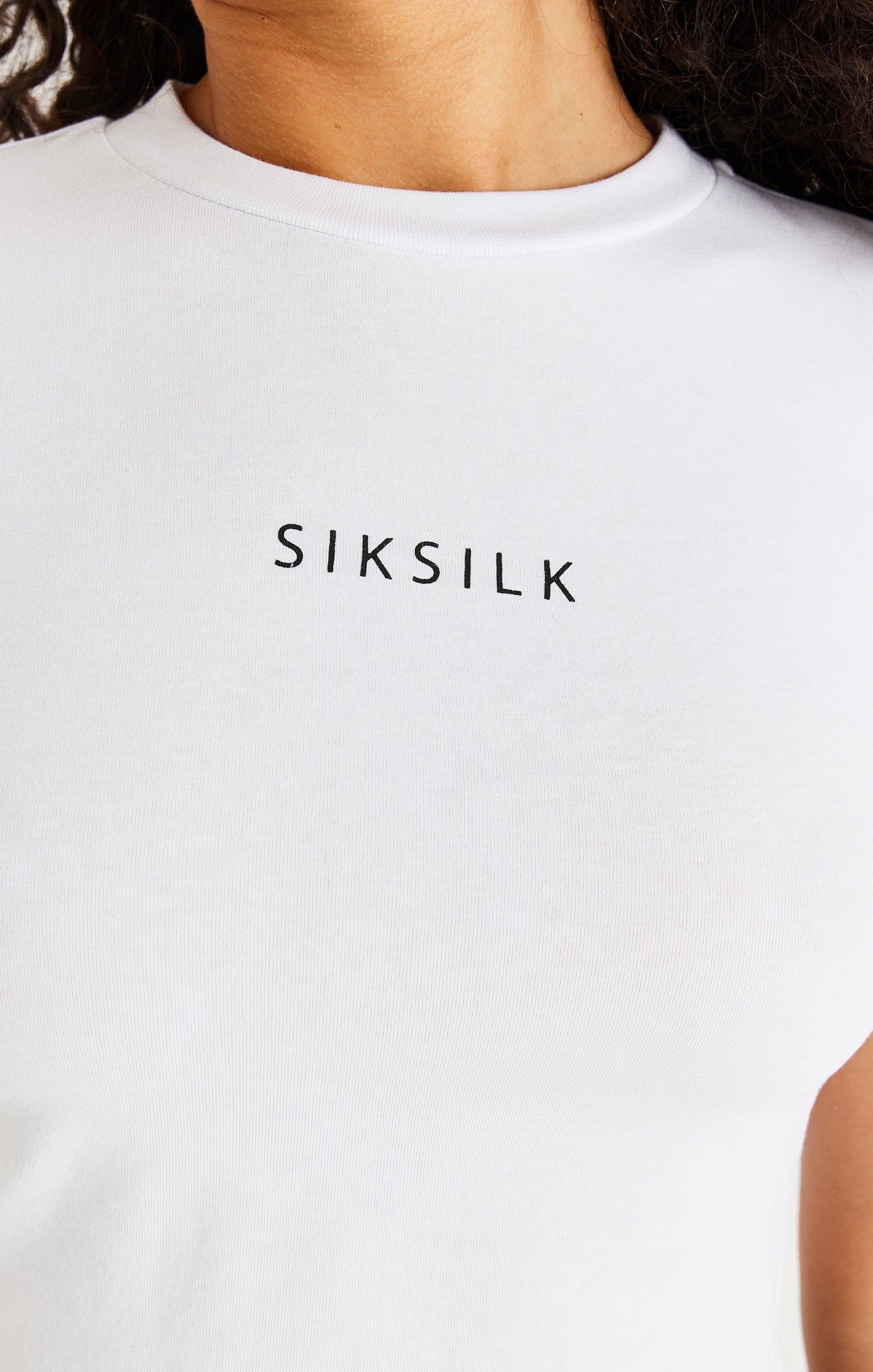 White Core Tape Crop T-Shirt sold by Siksilk product image thumbnail 7