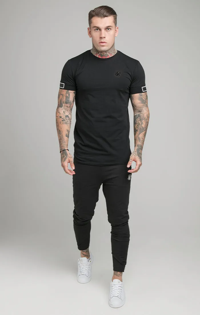 Black Short Sleeve Cuff Muscle Fit T-Shirt sold by Siksilk product image thumbnail 5