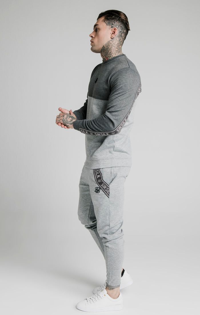 SikSilk Arc Tech Fade Crew Sweat - Grey Marl sold by Siksilk product image thumbnail 5