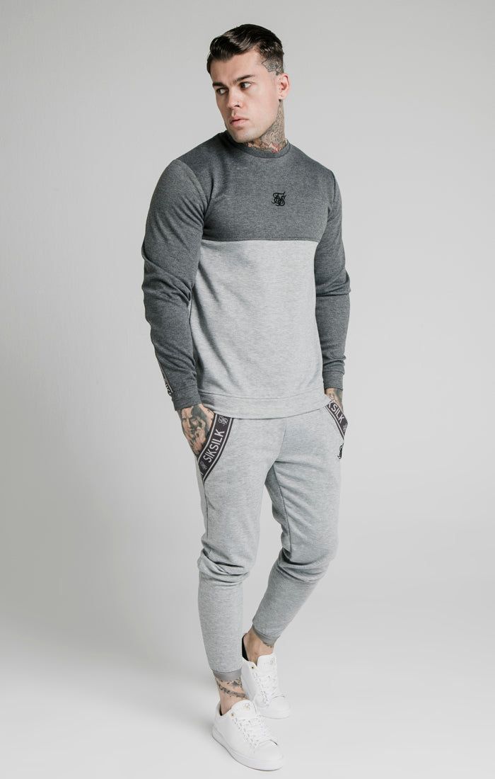 SikSilk Arc Tech Fade Crew Sweat - Grey Marl sold by Siksilk product image thumbnail 2