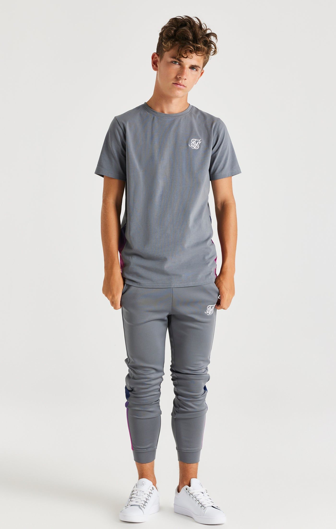 SikSilk Navigate Fade Panel Trousers - Grey sold by Siksilk product image thumbnail 3