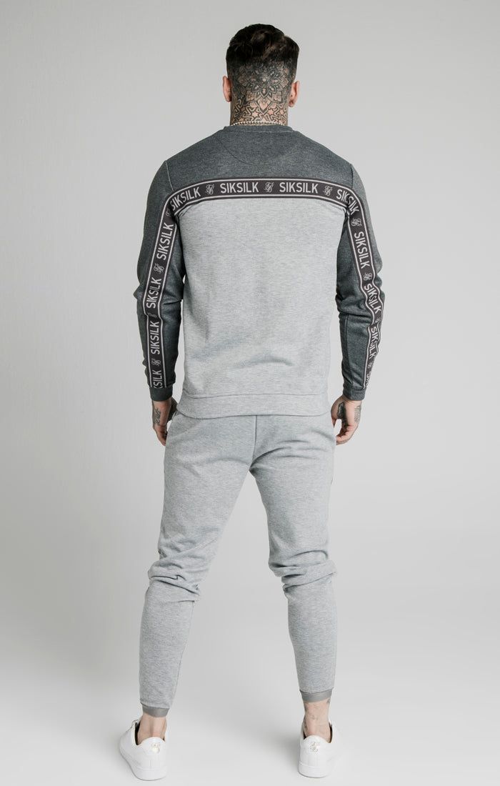 SikSilk Arc Tech Fade Crew Sweat - Grey Marl sold by Siksilk product image thumbnail 3
