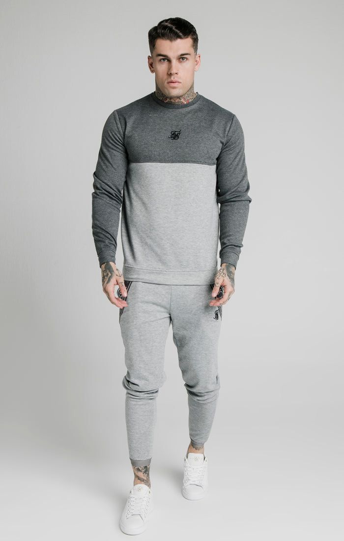 SikSilk Arc Tech Fade Crew Sweat - Grey Marl sold by Siksilk product image thumbnail 4