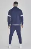 Navy Muscle Fit Joggers sold by Siksilk