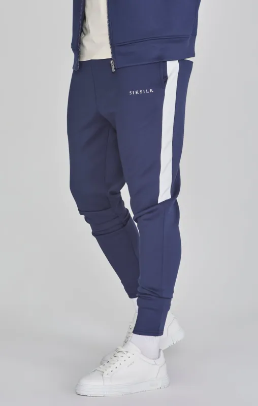 Navy Muscle Fit Joggers sold by Siksilk