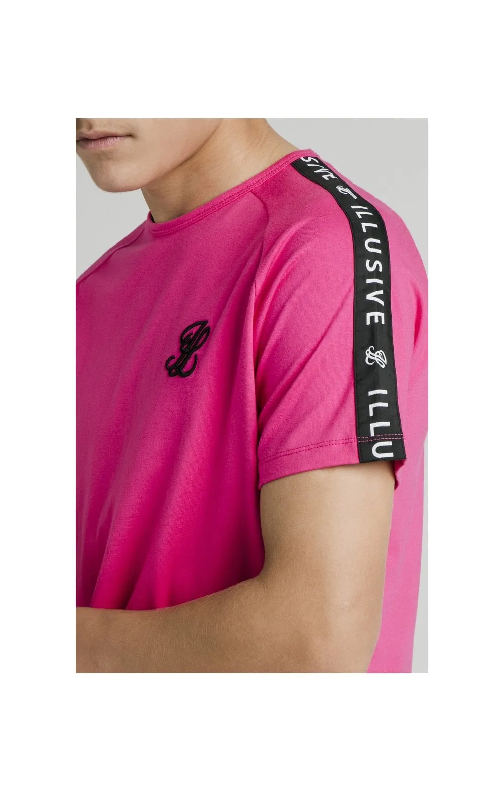 Illusive London Tape Tee – Pink sold by Siksilk