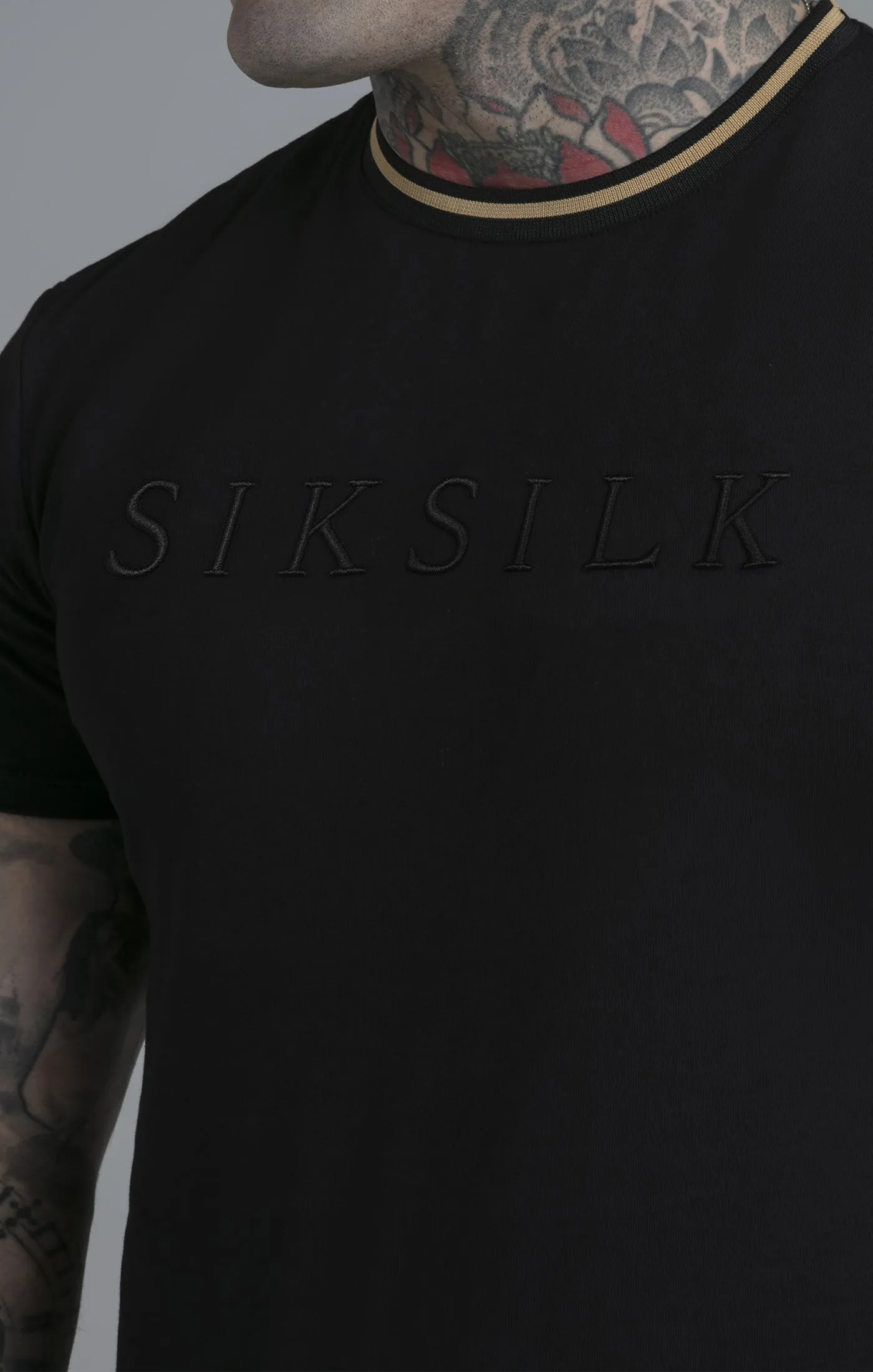 Black Logo T-Shirt sold by Siksilk product image thumbnail 3