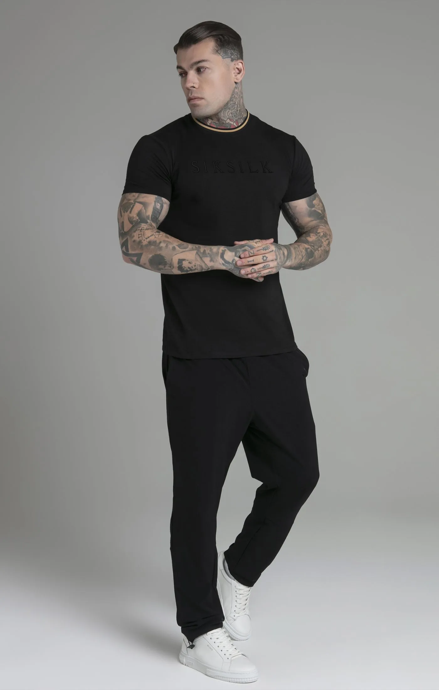 Black Logo T-Shirt sold by Siksilk product image thumbnail 4