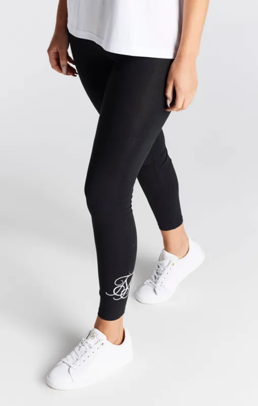 Black Essential Legging sold by Siksilk