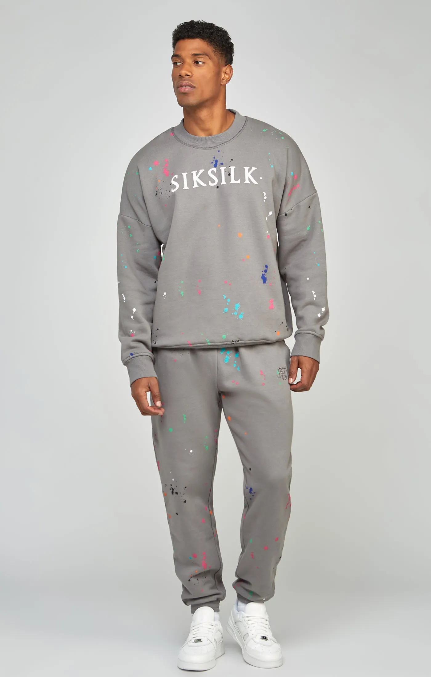 Grey Paint Splatter Sweatshirt sold by Siksilk product image thumbnail 2