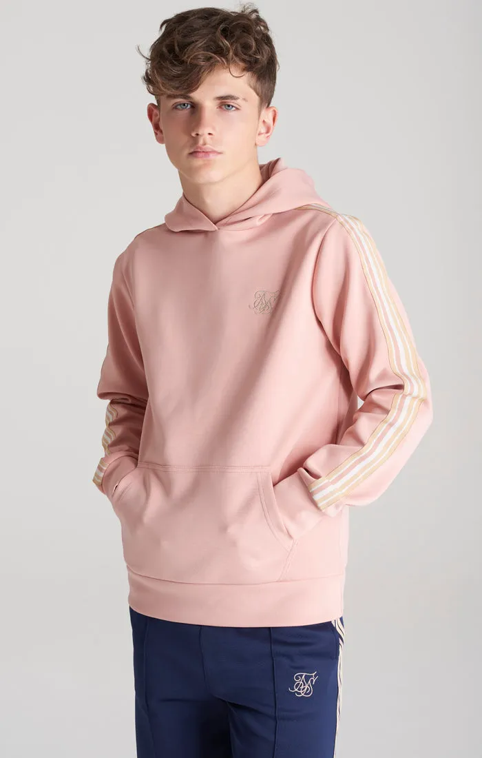 Boys Pink Taped Overhead Hoodie sold by Siksilk