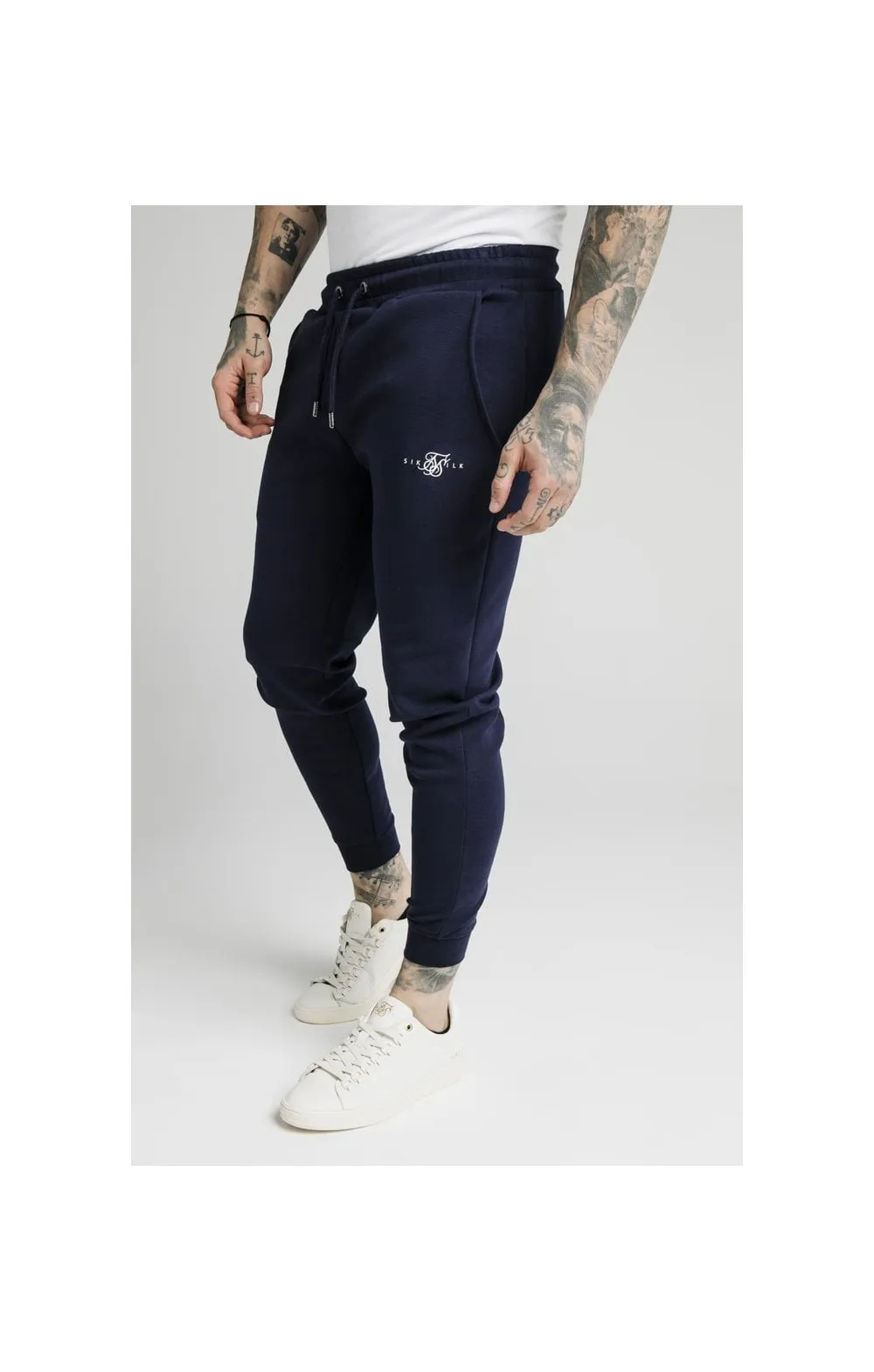 SikSilk Muscle Fit Jogger – Navy sold by Siksilk