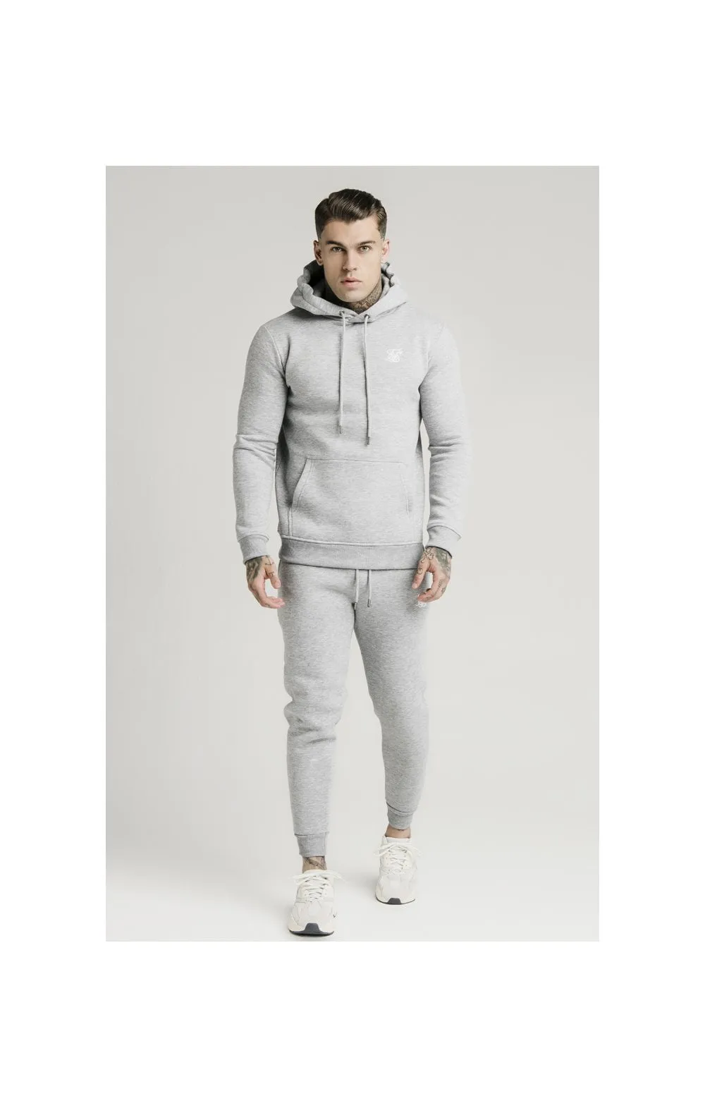 SikSilk Muscle Fit Overhead Hoodie - Grey Marl sold by Siksilk product image thumbnail 4