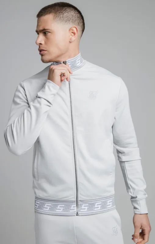Grey Jacquard Retro Zip Through sold by Siksilk