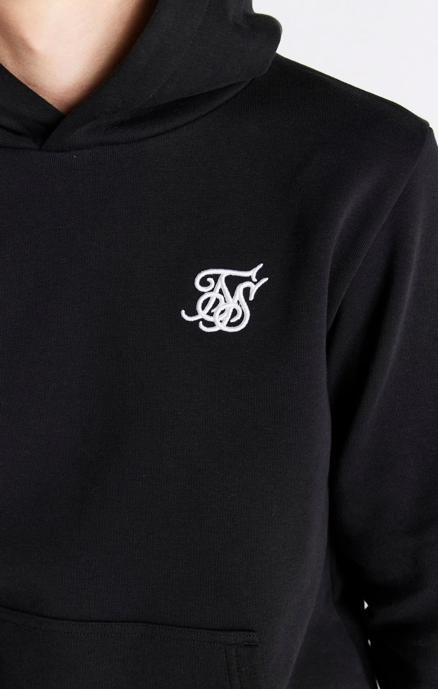 Boys Black Essentials Overhead Hoodie sold by Siksilk product image thumbnail 2