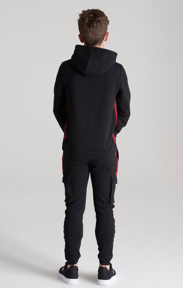 Boys Black Taped Overhead Hoodie sold by Siksilk product image thumbnail 8