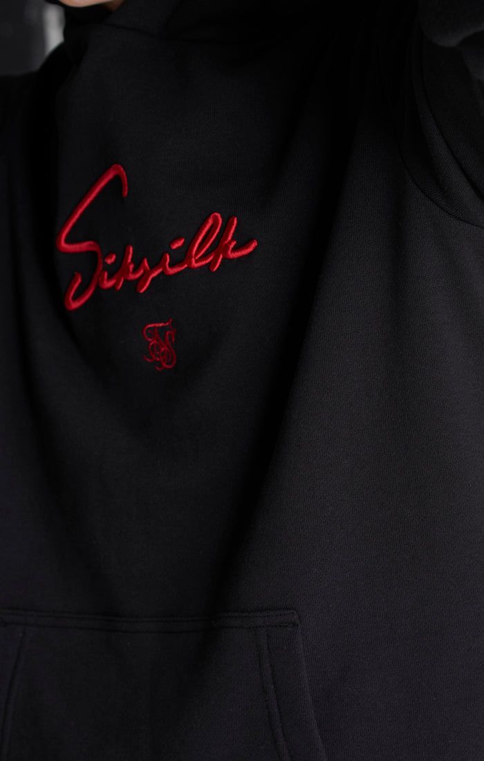 Boys Black Taped Overhead Hoodie sold by Siksilk product image thumbnail 3