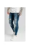SikSilk Distressed Skinny Riot Wash Jeans - Raw Blue sold by Siksilk