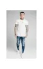SikSilk Distressed Skinny Riot Wash Jeans - Raw Blue sold by Siksilk