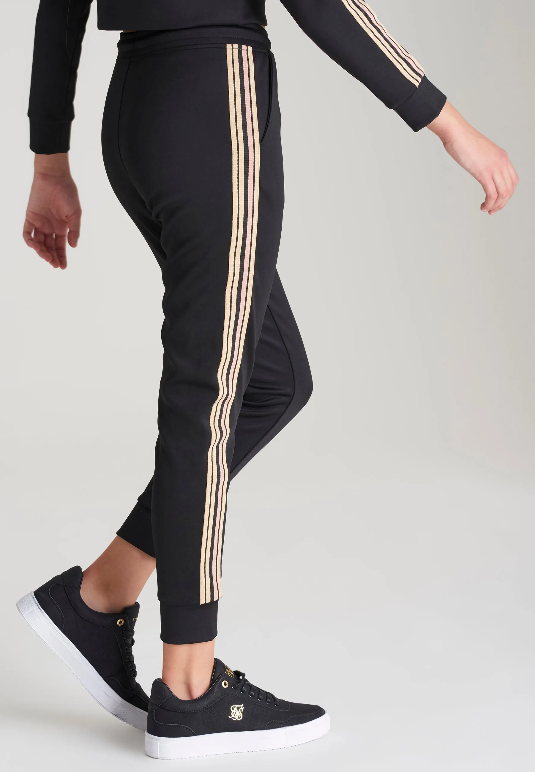 Girls Black Taped Track Pant sold by Siksilk product image thumbnail 2