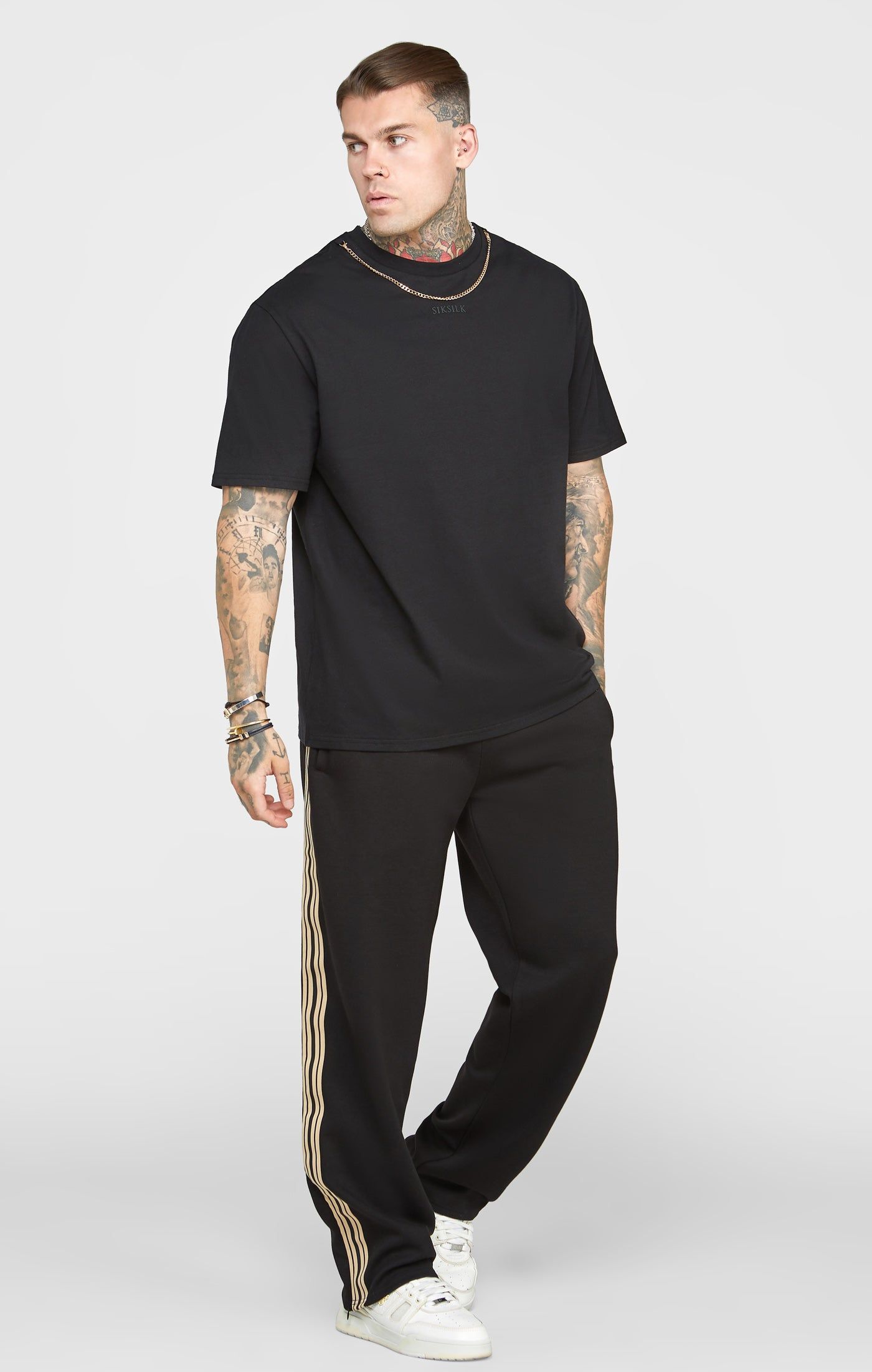 Black Chain Oversized T-Shirt sold by Siksilk product image thumbnail 4