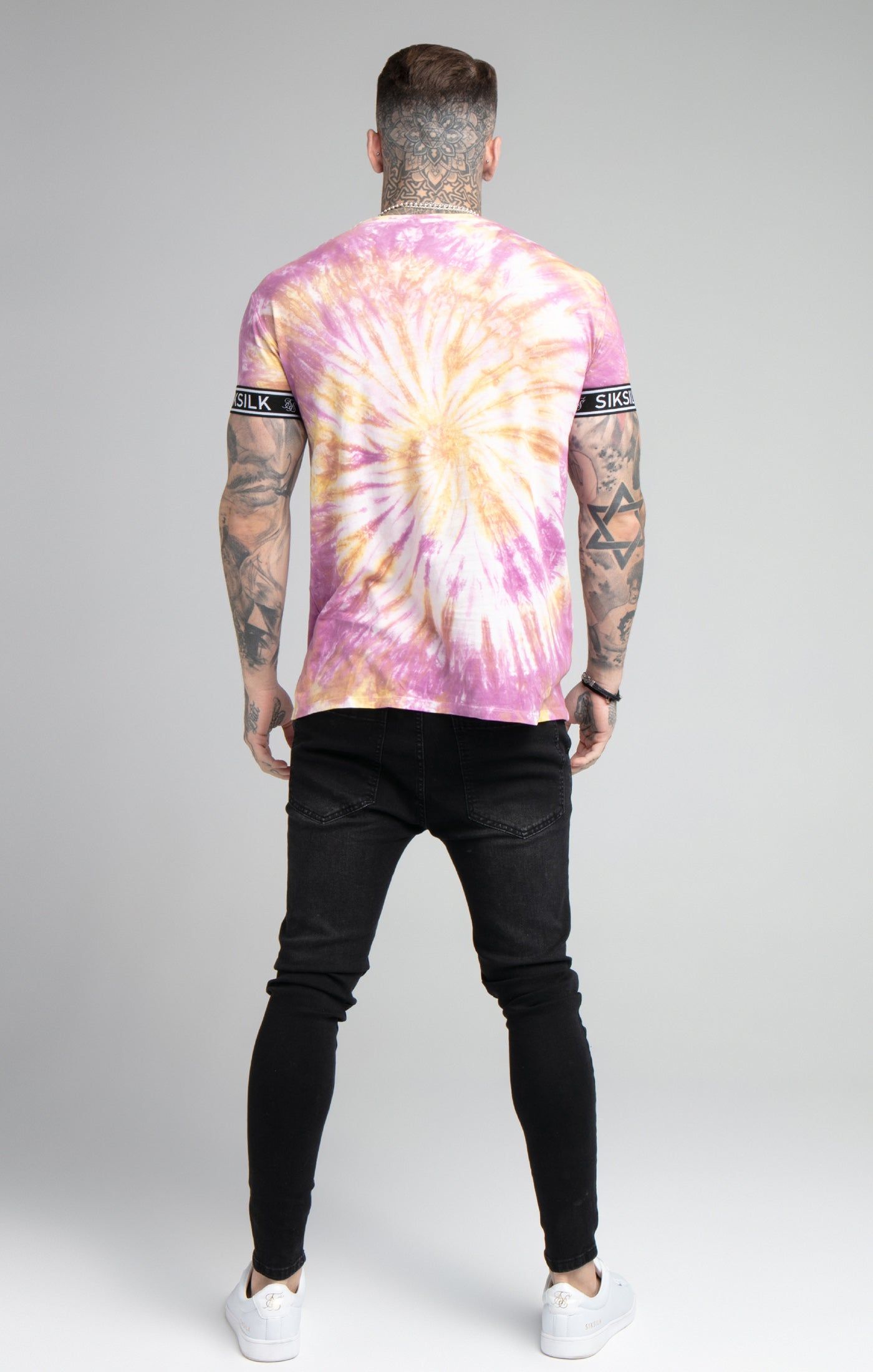 Pink Tie Dye Elastic Cuff T-Shirt sold by Siksilk product image thumbnail 5