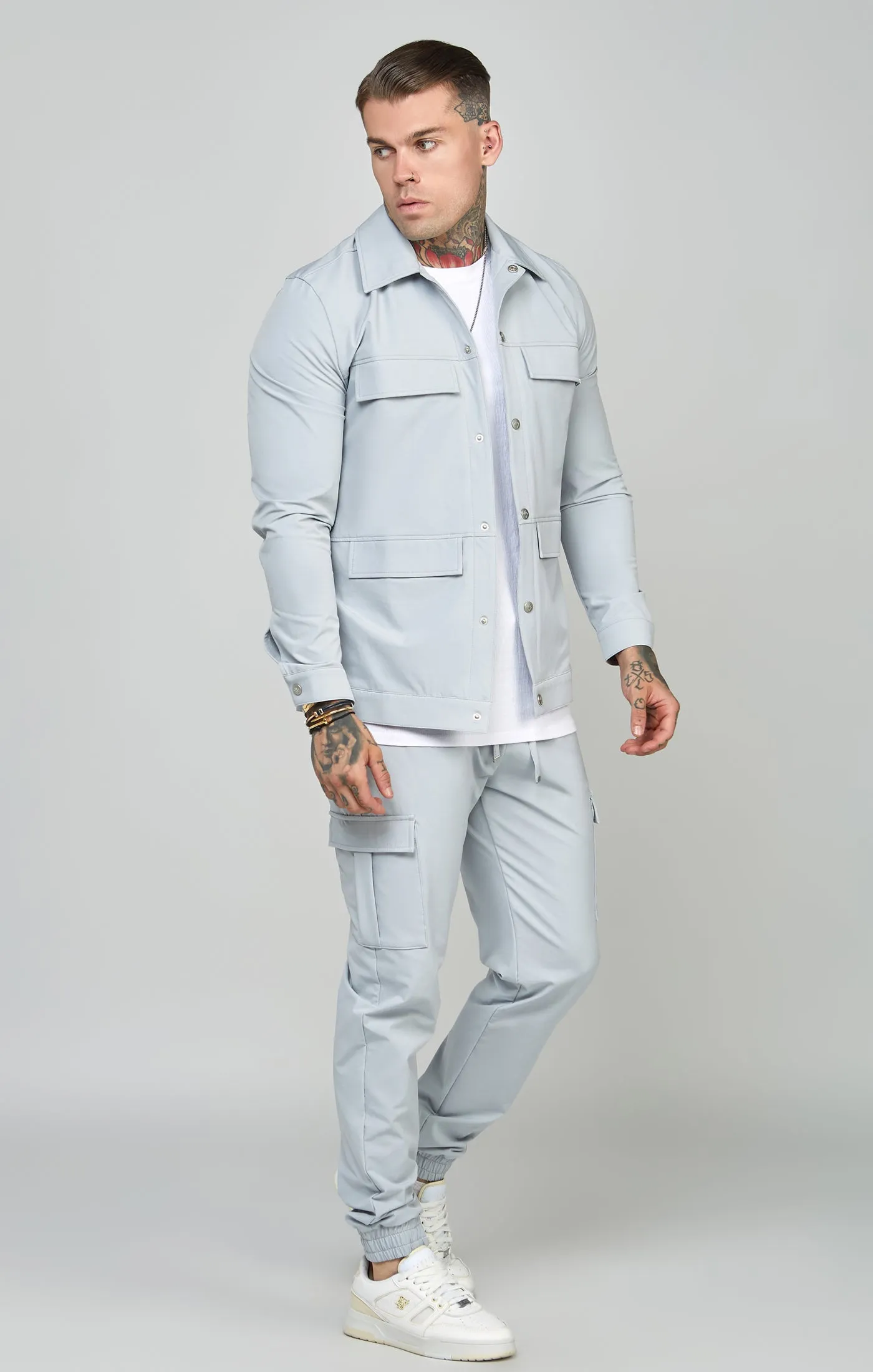 Grey Utility Cargo Jogger sold by Siksilk product image thumbnail 3