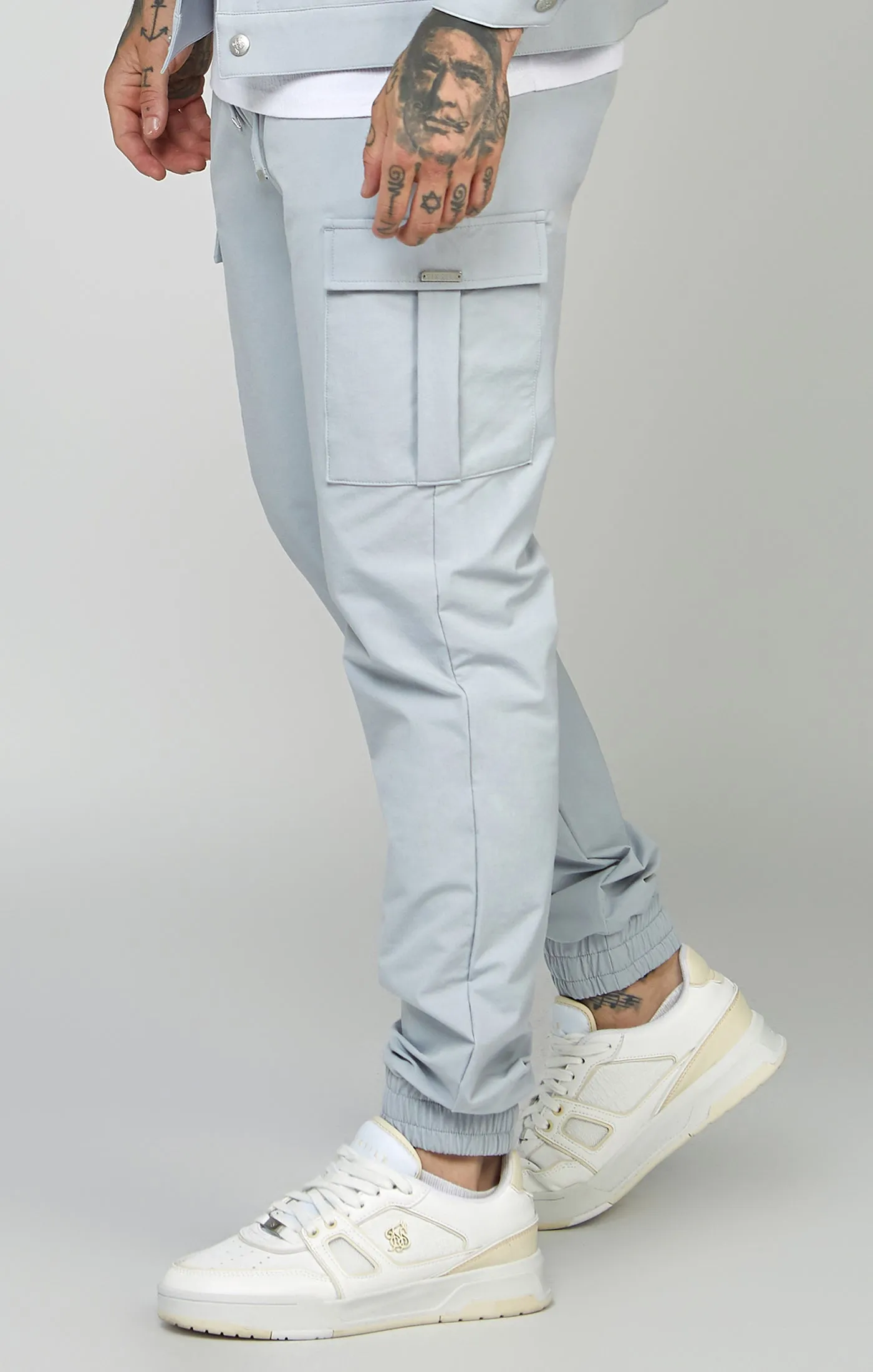 Grey Utility Cargo Jogger sold by Siksilk
