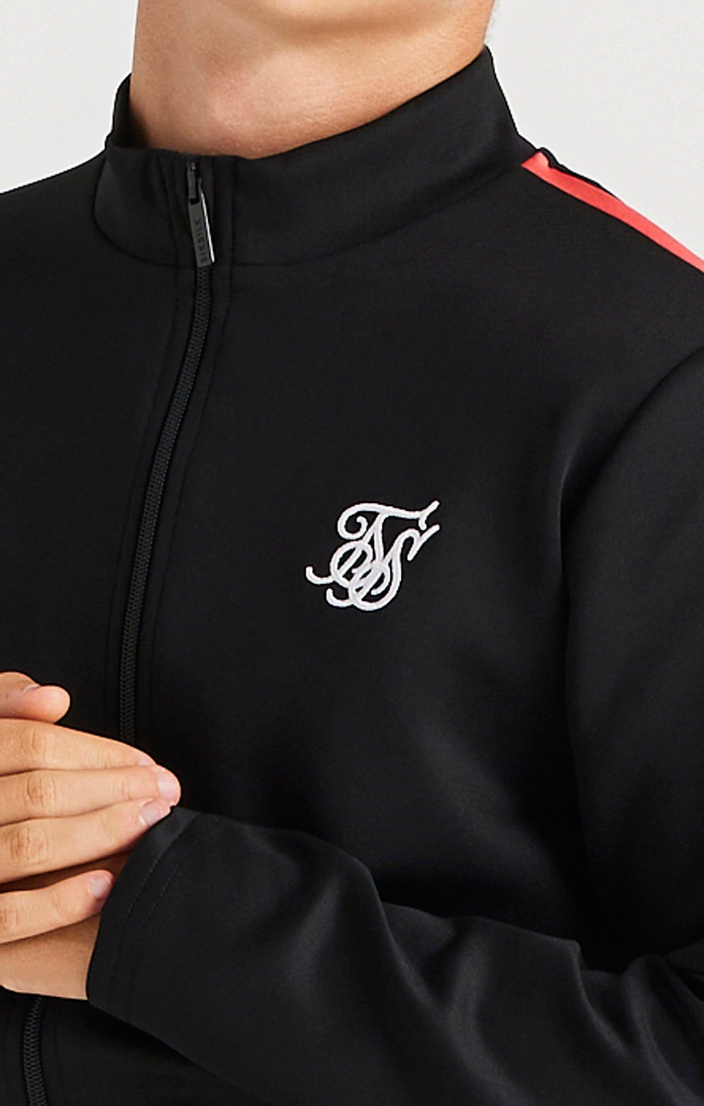 SikSilk Zonal Fade Track Top - Black sold by Siksilk product image thumbnail 2