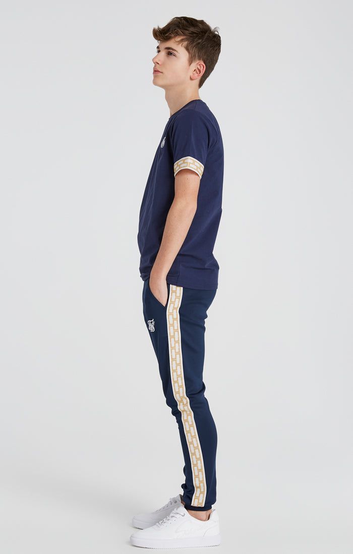 Boys Navy Taped T-Shirt sold by Siksilk product image thumbnail 5