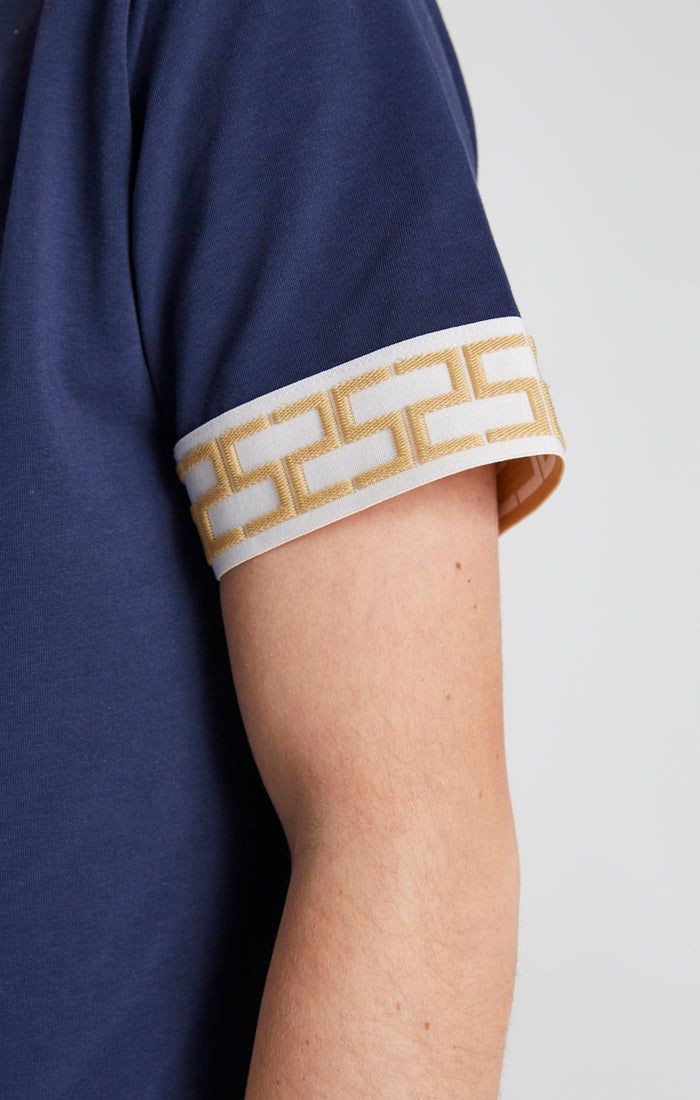 Boys Navy Taped T-Shirt sold by Siksilk product image thumbnail 2