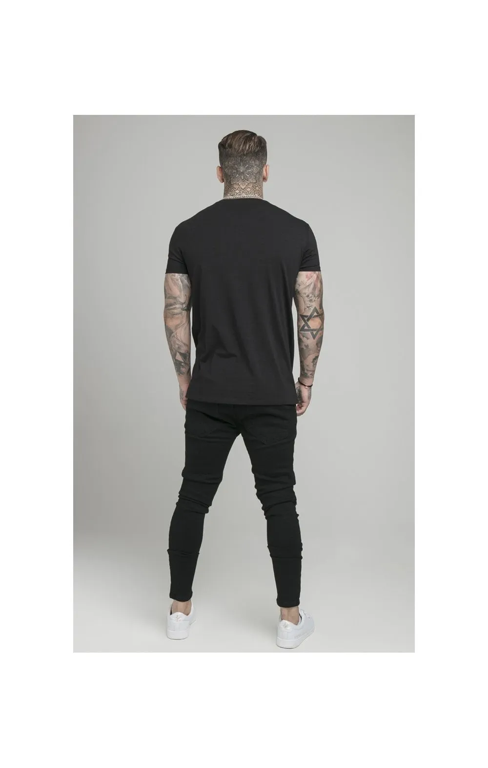 Black Rhinestone Muscle Fit T-Shirt sold by Siksilk product image thumbnail 5