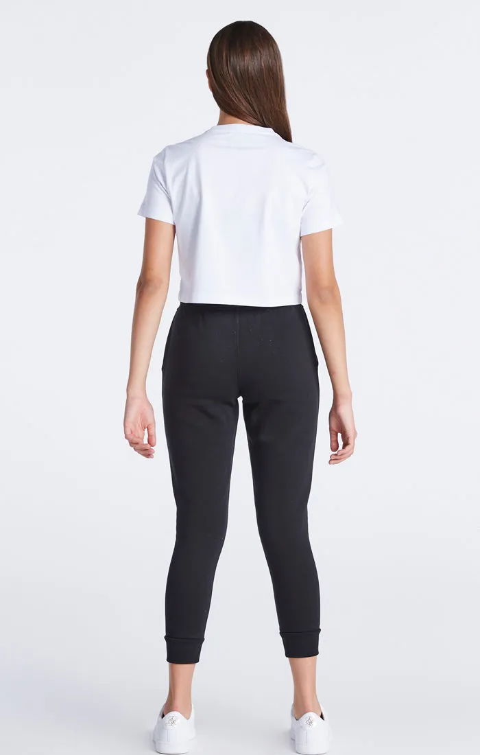 Girls White Essentials Cropped T-Shirt sold by Siksilk product image thumbnail 3