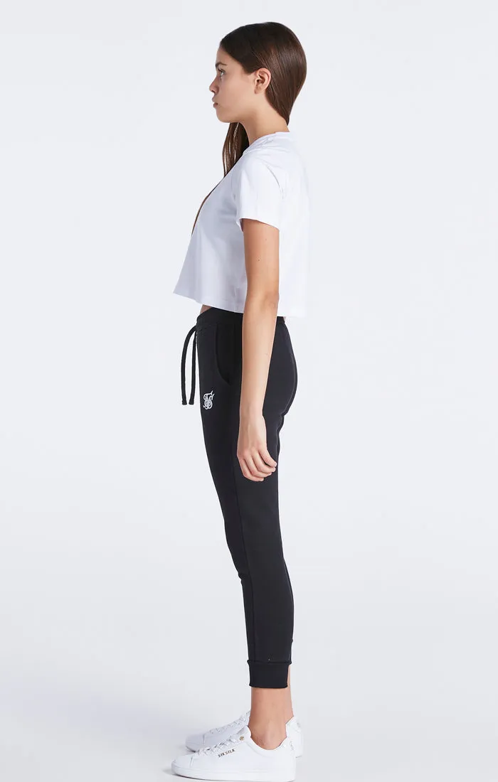 Girls White Essentials Cropped T-Shirt sold by Siksilk product image thumbnail 2