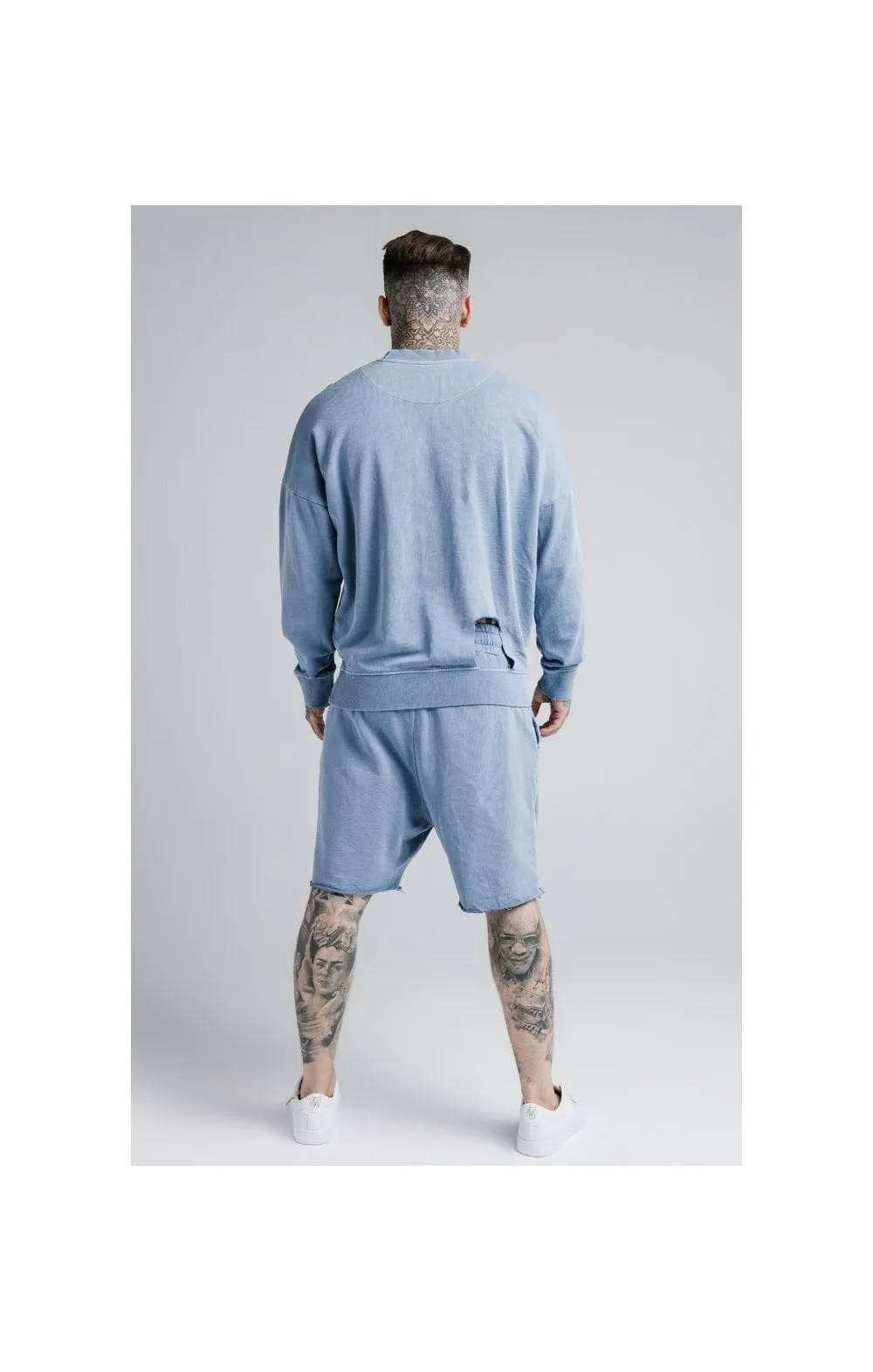 SikSilk Crew Sweat - Washed Blue sold by Siksilk product image thumbnail 5