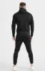Black Sports Zip Through Hoodie sold by Siksilk