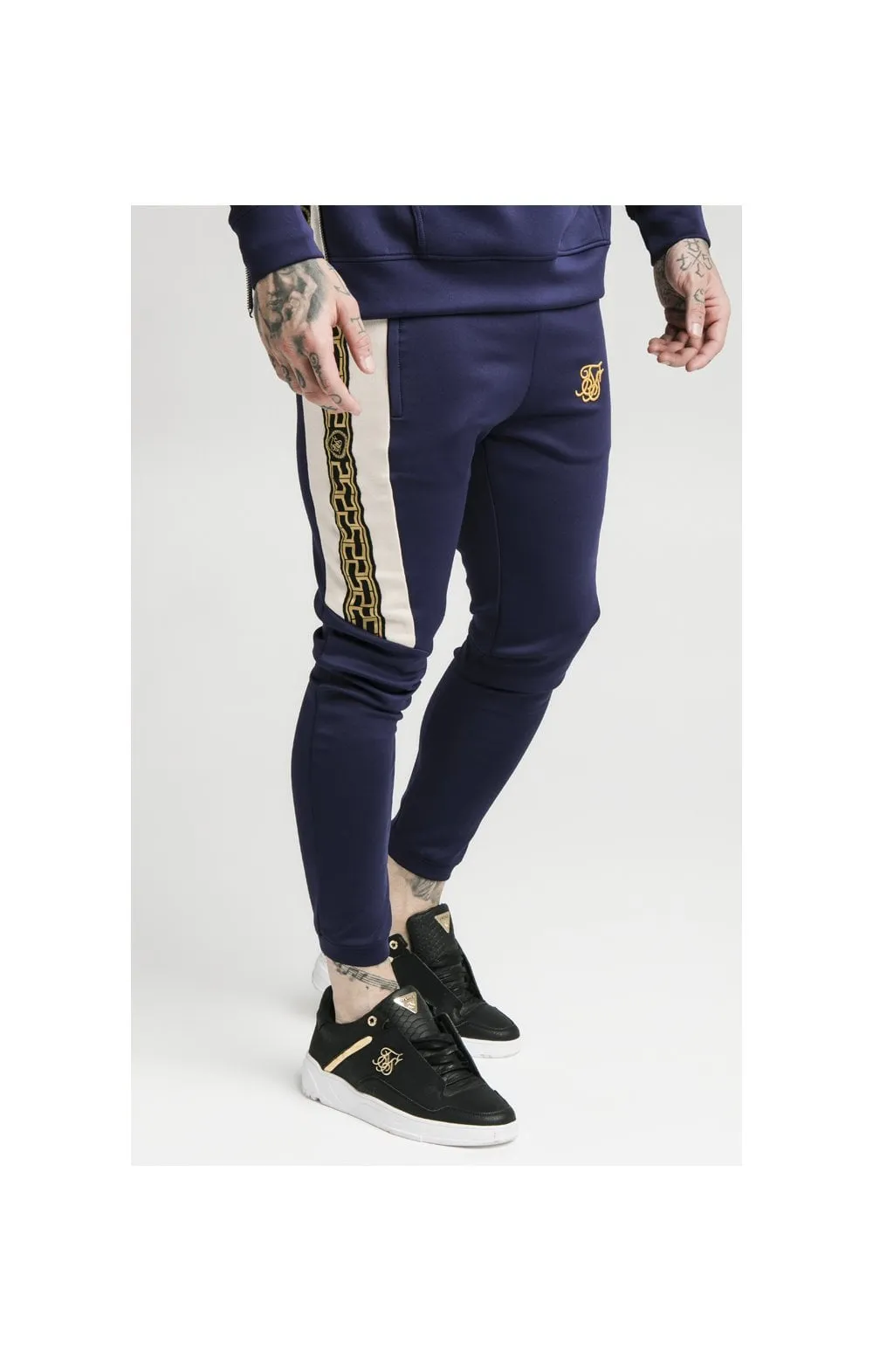 SikSilk hybrid Panel Taped Pants – Navy sold by Siksilk product image thumbnail 2