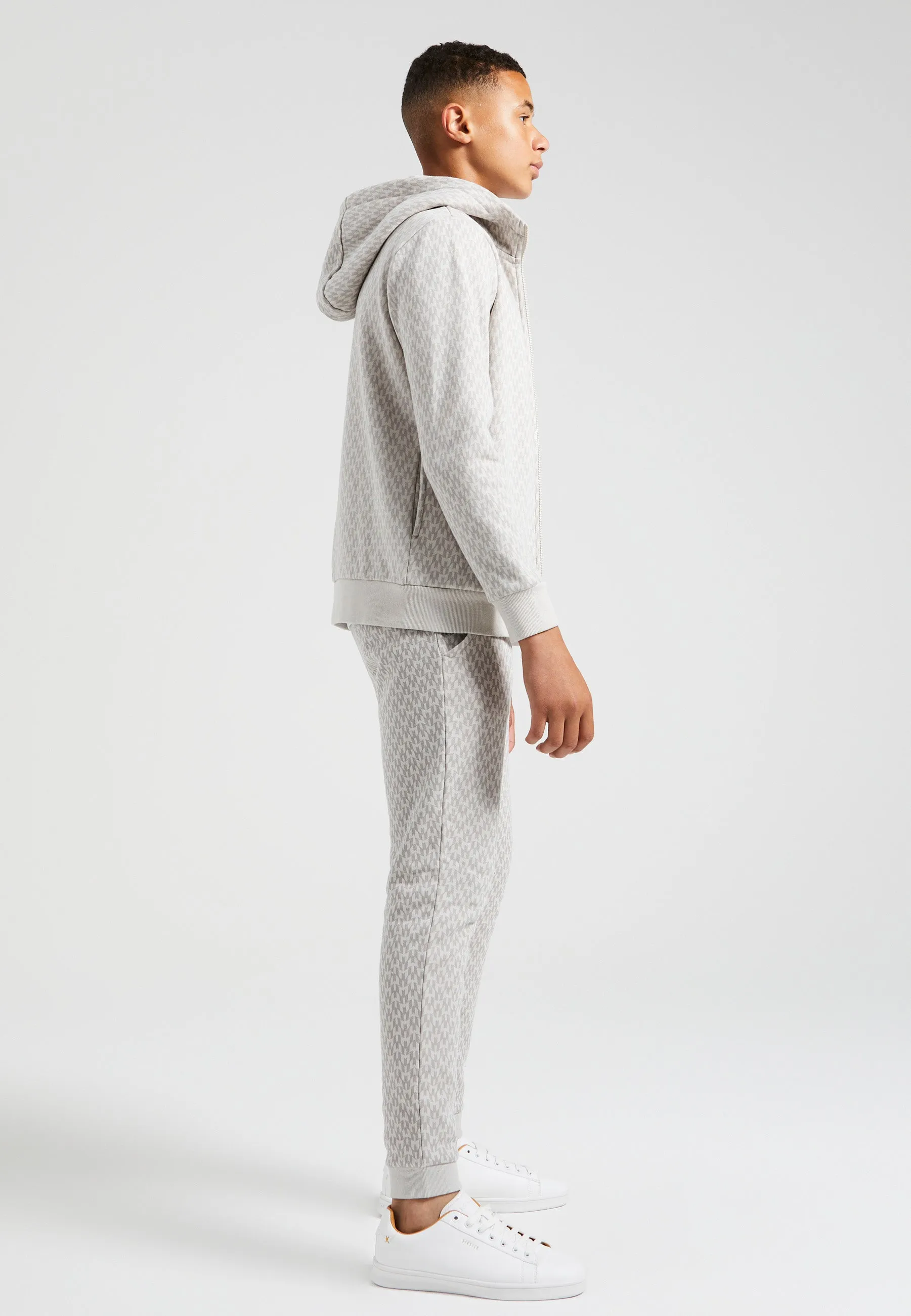 Boys Messi x SikSilk Grey Printed Zip Thru Hoodie sold by Siksilk product image thumbnail 4