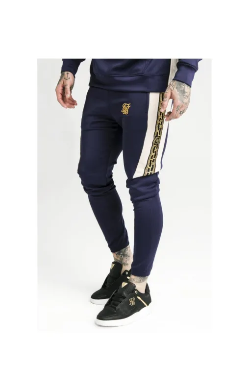 SikSilk hybrid Panel Taped Pants – Navy sold by Siksilk