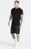 Black Retro Elastic Cuff T-Shirt sold by Siksilk