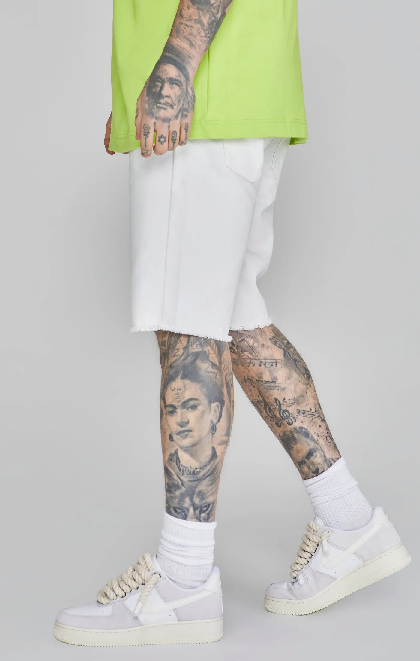 White Denim Shorts sold by Siksilk product image thumbnail 3